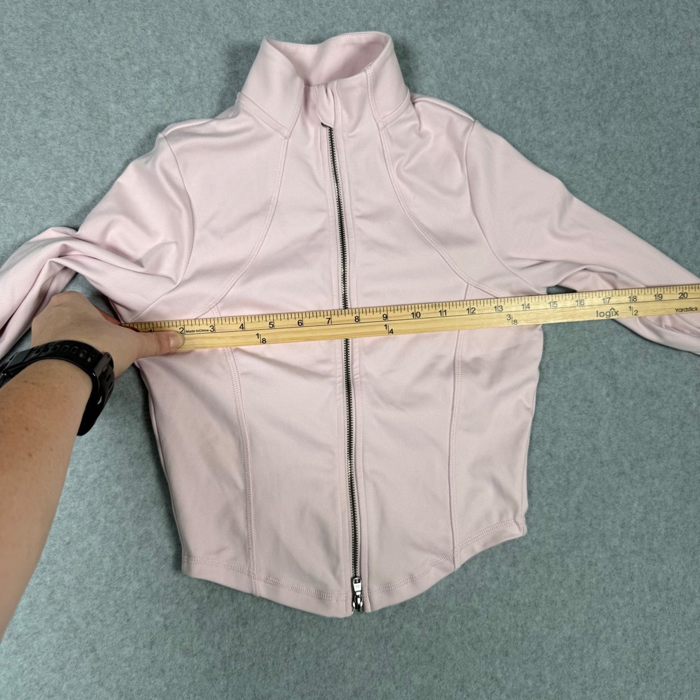 Gilly Hicks Recharge Pink Full Zip Active Jacket Mock Neck Thumbholes XS - Picture 4 of 8